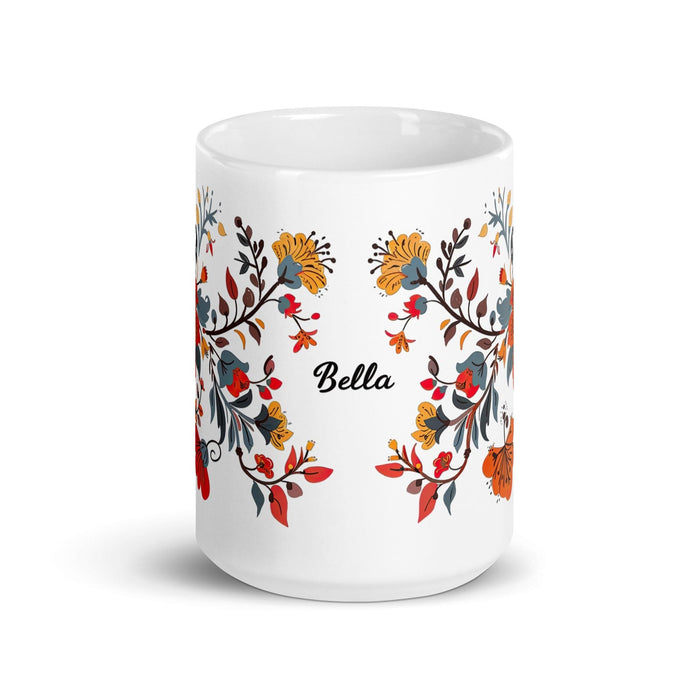 Bella Exclusive Name Art Piece Home Office Work Coffee Mug Mexican Spanish Pride Gift Cup One-Of-A-Kind Calligraphy White Glossy Mug | B26 Mexicada