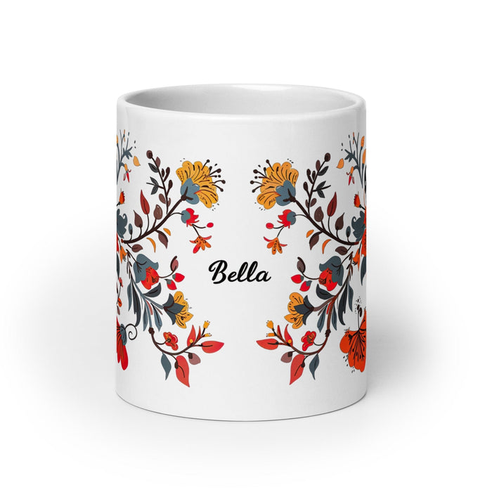 Bella Exclusive Name Art Piece Home Office Work Coffee Mug Mexican Spanish Pride Gift Cup One-Of-A-Kind Calligraphy White Glossy Mug | B26 Mexicada