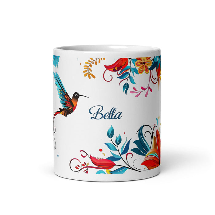 Bella Exclusive Name Art Piece Home Office Work Coffee Mug Mexican Spanish Pride Gift Cup One-Of-A-Kind Calligraphy White Glossy Mug | B27 Mexicada