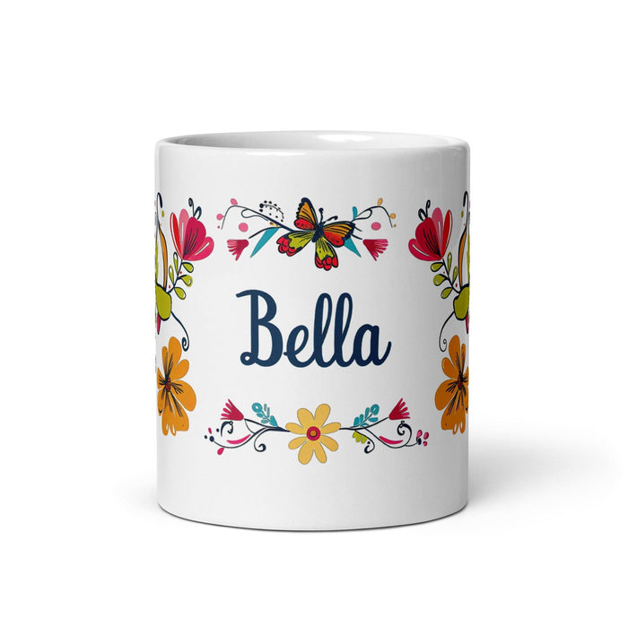 Bella Exclusive Name Art Piece Home Office Work Coffee Mug Mexican Spanish Pride Gift Cup One-Of-A-Kind Calligraphy White Glossy Mug | B28 Mexicada