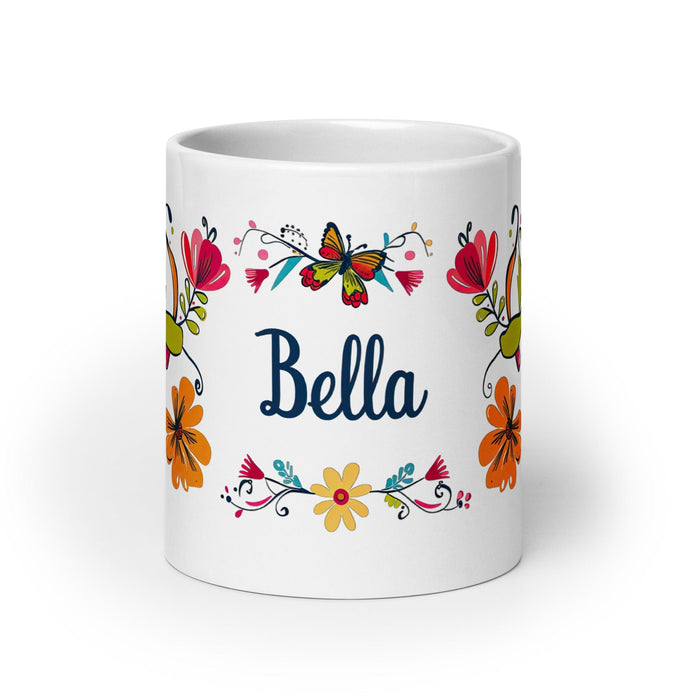 Bella Exclusive Name Art Piece Home Office Work Coffee Mug Mexican Spanish Pride Gift Cup One-Of-A-Kind Calligraphy White Glossy Mug | B28 Mexicada