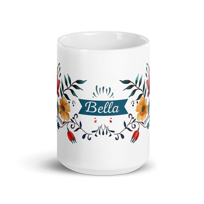 Bella Exclusive Name Art Piece Home Office Work Coffee Mug Mexican Spanish Pride Gift Cup One-Of-A-Kind Calligraphy White Glossy Mug | B29 Mexicada