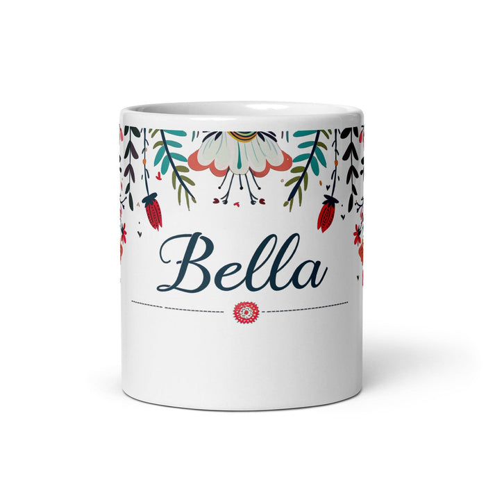 Bella Exclusive Name Art Piece Home Office Work Coffee Mug Mexican Spanish Pride Gift Cup One-Of-A-Kind Calligraphy White Glossy Mug | B30 Mexicada