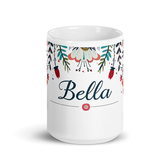 Bella Exclusive Name Art Piece Home Office Work Coffee Mug Mexican Spanish Pride Gift Cup One-Of-A-Kind Calligraphy White Glossy Mug | B30 Mexicada