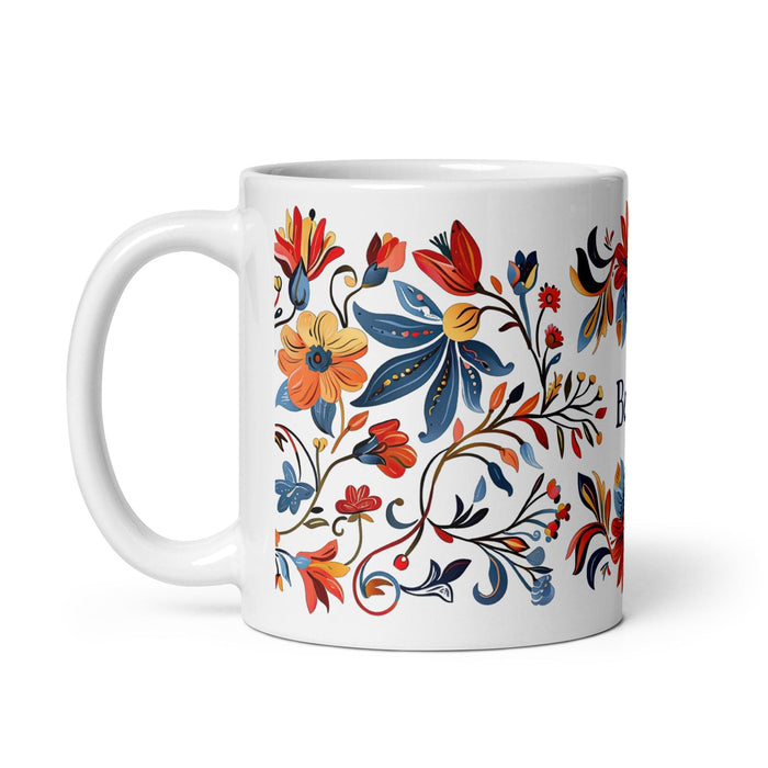 Bella Exclusive Name Art Piece Home Office Work Coffee Mug Mexican Spanish Pride Gift Cup One-Of-A-Kind Calligraphy White Glossy Mug | B5 Mexicada