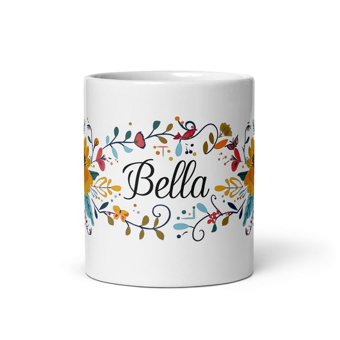 Bella Exclusive Name Art Piece Home Office Work Coffee Mug Mexican Spanish Pride Gift Cup One-Of-A-Kind Calligraphy White Glossy Mug | B7 Mexicada