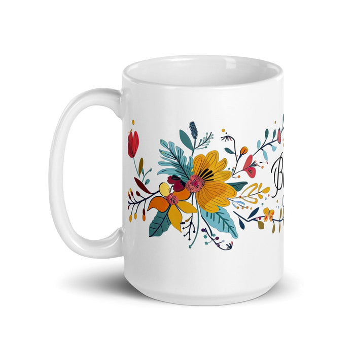 Bella Exclusive Name Art Piece Home Office Work Coffee Mug Mexican Spanish Pride Gift Cup One-Of-A-Kind Calligraphy White Glossy Mug | B7 Mexicada