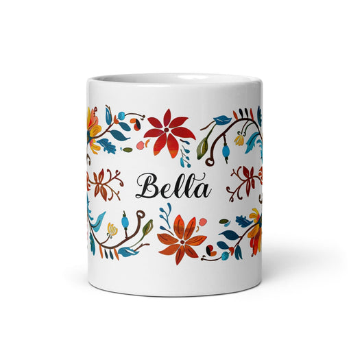 Bella Exclusive Name Art Piece Home Office Work Coffee Mug Mexican Spanish Pride Gift Cup One-Of-A-Kind Calligraphy White Glossy Mug | B8 Mexicada