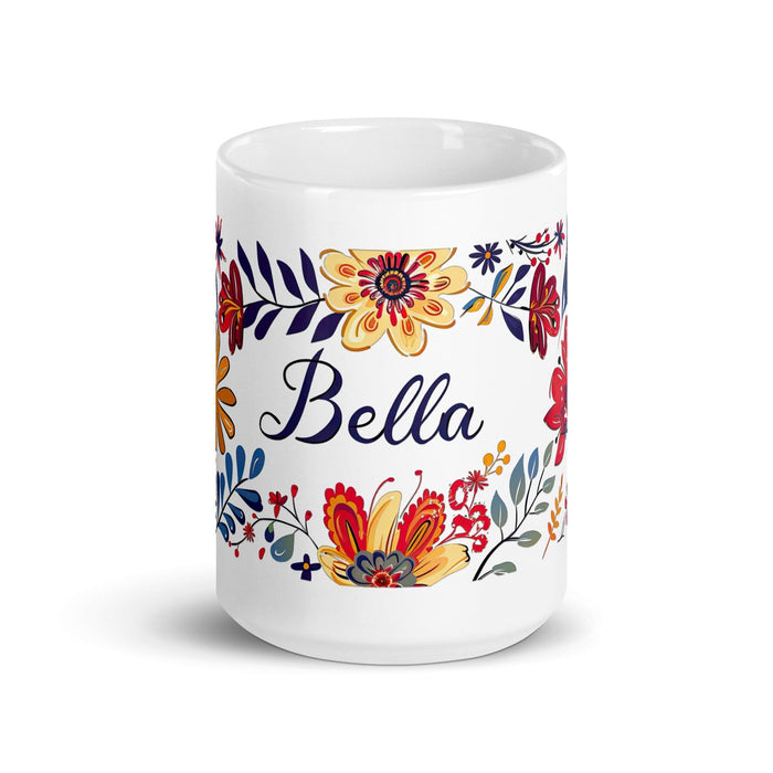 Bella Exclusive Name Art Piece Home Office Work Coffee Mug Mexican Spanish Pride Gift Cup One-Of-A-Kind Calligraphy White Glossy Mug | B9 Mexicada