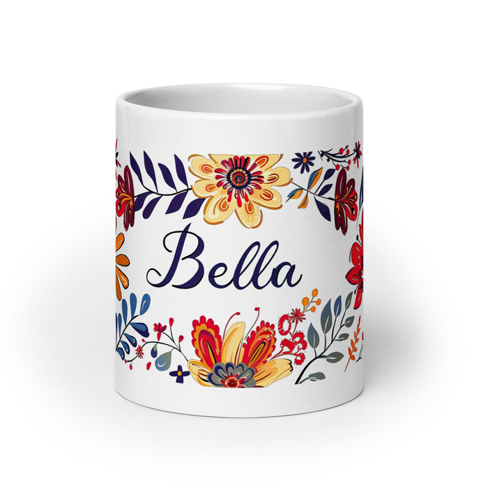 Bella Exclusive Name Art Piece Home Office Work Coffee Mug Mexican Spanish Pride Gift Cup One-Of-A-Kind Calligraphy White Glossy Mug | B9 Mexicada