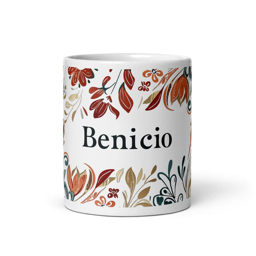 Benicio Exclusive Name Art Piece Home Office Work Coffee Mug Mexican Spanish Pride Gift Cup One-Of-A-Kind Calligraphy White Glossy Mug | B10 Mexicada