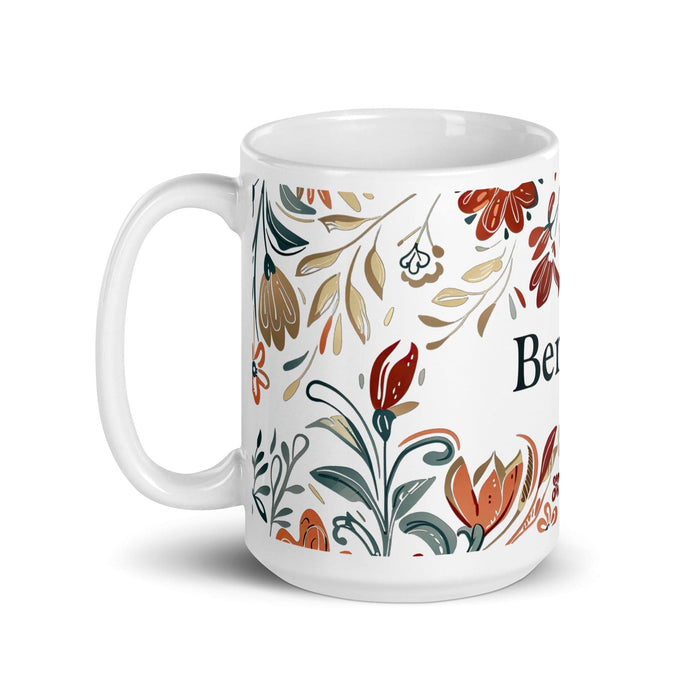 Benicio Exclusive Name Art Piece Home Office Work Coffee Mug Mexican Spanish Pride Gift Cup One-Of-A-Kind Calligraphy White Glossy Mug | B10 Mexicada