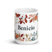 Benicio Exclusive Name Art Piece Home Office Work Coffee Mug Mexican Spanish Pride Gift Cup One-Of-A-Kind Calligraphy White Glossy Mug | B10 Mexicada