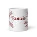 Benicio Exclusive Name Art Piece Home Office Work Coffee Mug Mexican Spanish Pride Gift Cup One-Of-A-Kind Calligraphy White Glossy Mug | B12 Mexicada