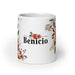 Benicio Exclusive Name Art Piece Home Office Work Coffee Mug Mexican Spanish Pride Gift Cup One-Of-A-Kind Calligraphy White Glossy Mug | B13 Mexicada