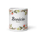 Benicio Exclusive Name Art Piece Home Office Work Coffee Mug Mexican Spanish Pride Gift Cup One-Of-A-Kind Calligraphy White Glossy Mug | B14 Mexicada