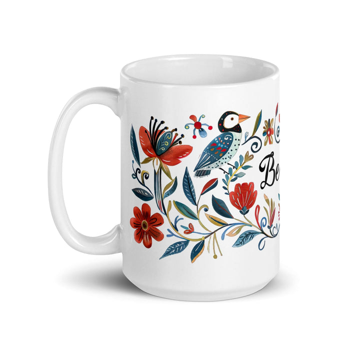 Benicio Exclusive Name Art Piece Home Office Work Coffee Mug Mexican Spanish Pride Gift Cup One-Of-A-Kind Calligraphy White Glossy Mug | B19 Mexicada