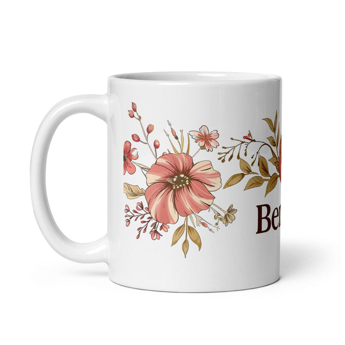 Benicio Exclusive Name Art Piece Home Office Work Coffee Mug Mexican Spanish Pride Gift Cup One-Of-A-Kind Calligraphy White Glossy Mug | B23 Mexicada