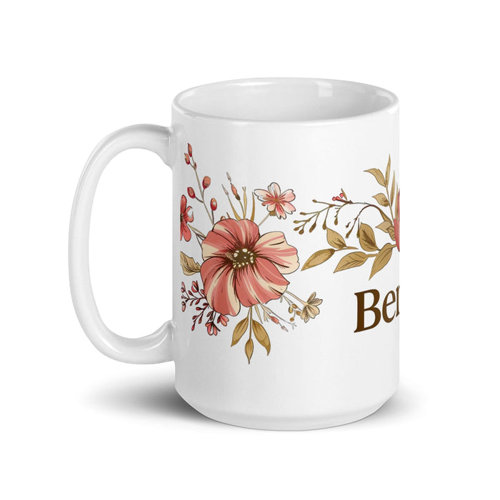 Benicio Exclusive Name Art Piece Home Office Work Coffee Mug Mexican Spanish Pride Gift Cup One-Of-A-Kind Calligraphy White Glossy Mug | B23 Mexicada