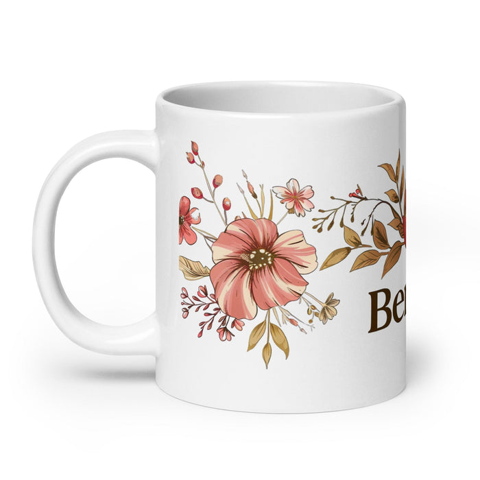 Benicio Exclusive Name Art Piece Home Office Work Coffee Mug Mexican Spanish Pride Gift Cup One-Of-A-Kind Calligraphy White Glossy Mug | B23 Mexicada