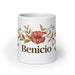 Benicio Exclusive Name Art Piece Home Office Work Coffee Mug Mexican Spanish Pride Gift Cup One-Of-A-Kind Calligraphy White Glossy Mug | B23 Mexicada