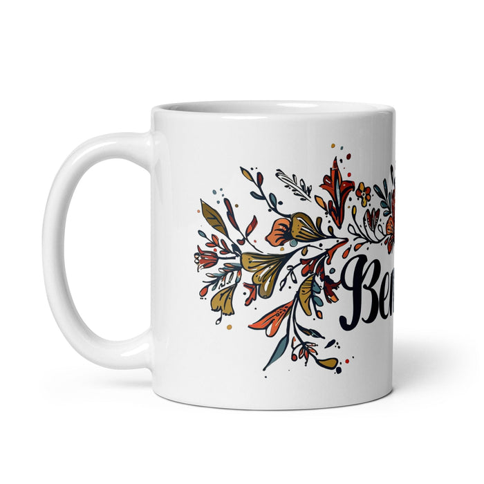 Benicio Exclusive Name Art Piece Home Office Work Coffee Mug Mexican Spanish Pride Gift Cup One-Of-A-Kind Calligraphy White Glossy Mug | B27 Mexicada