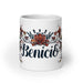 Benicio Exclusive Name Art Piece Home Office Work Coffee Mug Mexican Spanish Pride Gift Cup One-Of-A-Kind Calligraphy White Glossy Mug | B27 Mexicada