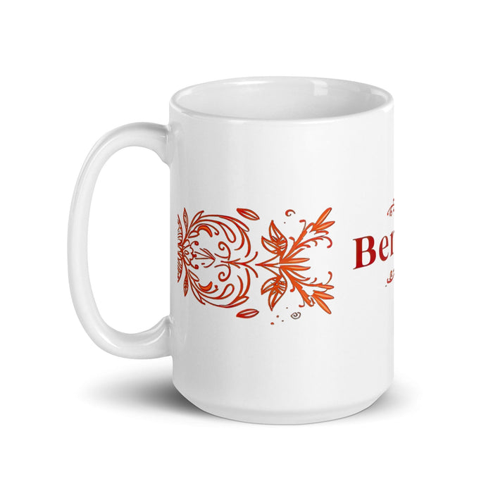 Benicio Exclusive Name Art Piece Home Office Work Coffee Mug Mexican Spanish Pride Gift Cup One-Of-A-Kind Calligraphy White Glossy Mug | B28 Mexicada