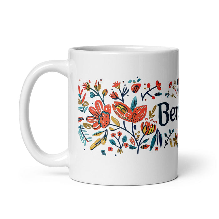 Benicio Exclusive Name Art Piece Home Office Work Coffee Mug Mexican Spanish Pride Gift Cup One-Of-A-Kind Calligraphy White Glossy Mug | B4 Mexicada