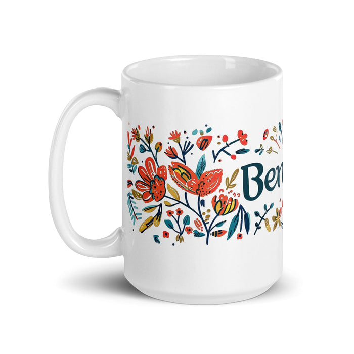 Benicio Exclusive Name Art Piece Home Office Work Coffee Mug Mexican Spanish Pride Gift Cup One-Of-A-Kind Calligraphy White Glossy Mug | B4 Mexicada