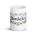 Benicio Exclusive Name Art Piece Home Office Work Coffee Mug Mexican Spanish Pride Gift Cup One-Of-A-Kind Calligraphy White Glossy Mug | B4 Mexicada