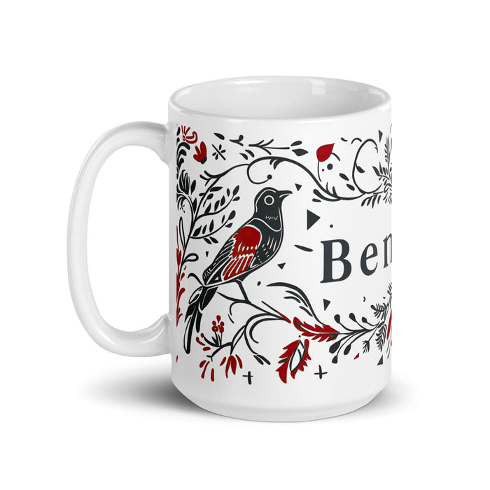 Benicio Exclusive Name Art Piece Home Office Work Coffee Mug Mexican Spanish Pride Gift Cup One-Of-A-Kind Calligraphy White Glossy Mug | B9 Mexicada