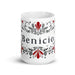 Benicio Exclusive Name Art Piece Home Office Work Coffee Mug Mexican Spanish Pride Gift Cup One-Of-A-Kind Calligraphy White Glossy Mug | B9 Mexicada