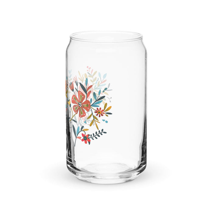 Benjamín Exclusive Name Art Piece Can-Shaped Glass Home Office Work Mexican Spanish Pride Gift Cup One-Of-A-Kind Calligraphy Glass | B10 Mexicada