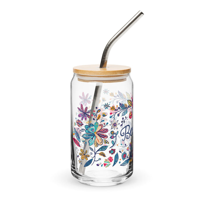 Benjamín Exclusive Name Art Piece Can - Shaped Glass Home Office Work Mexican Spanish Pride Gift Cup One - Of - A - Kind Calligraphy Glass | B19 - Mexicada