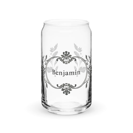 Benjamín Exclusive Name Art Piece Can - Shaped Glass Home Office Work Mexican Spanish Pride Gift Cup One - Of - A - Kind Calligraphy Glass | B2 - Mexicada