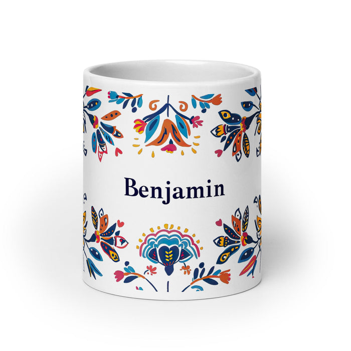 Benjamín Exclusive Name Art Piece Home Office Benjamín Exclusive Name Art Piece Home Office Work Coffee Mug Mexican Spanish Pride Gift Cup One-Of-A-Kind Calligraphy White Glossy Mug | B55 Mexicada