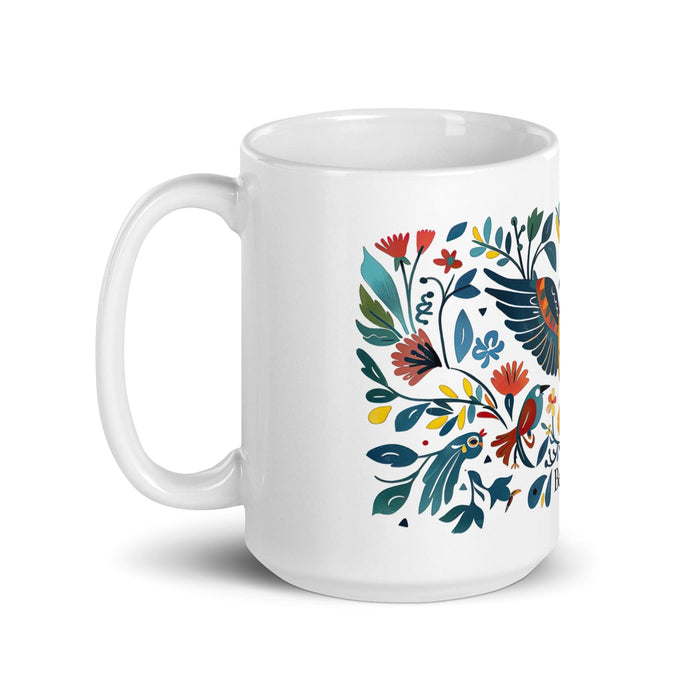 Benjamín Exclusive Name Art Piece Home Office Work Coffee Mug Mexican Spanish Pride Gift Cup One-Of-A-Kind Calligraphy White Glossy Mug | B14 Mexicada