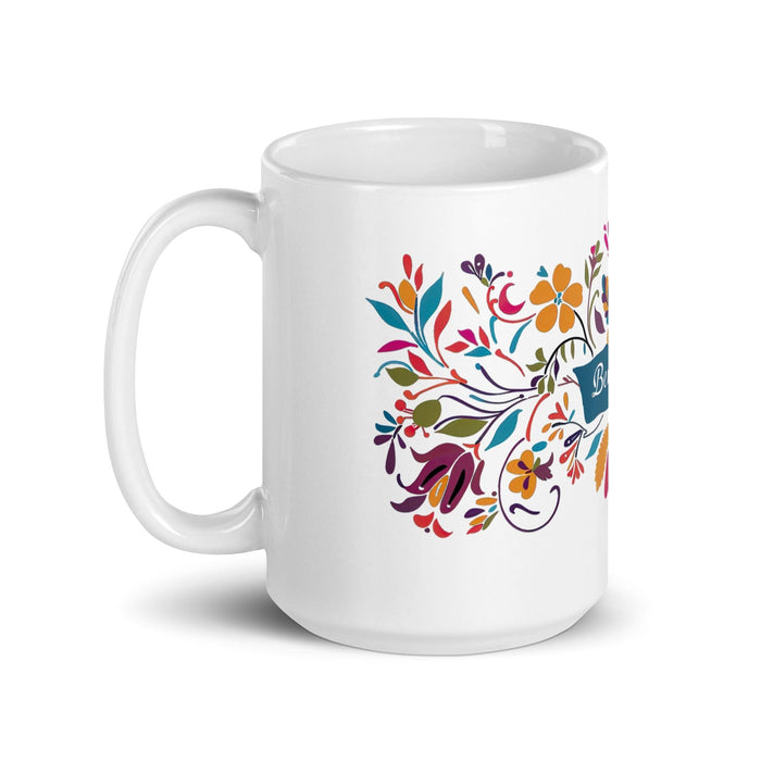 Benjamín Exclusive Name Art Piece Home Office Work Coffee Mug Mexican Spanish Pride Gift Cup One-Of-A-Kind Calligraphy White Glossy Mug | B15 Mexicada