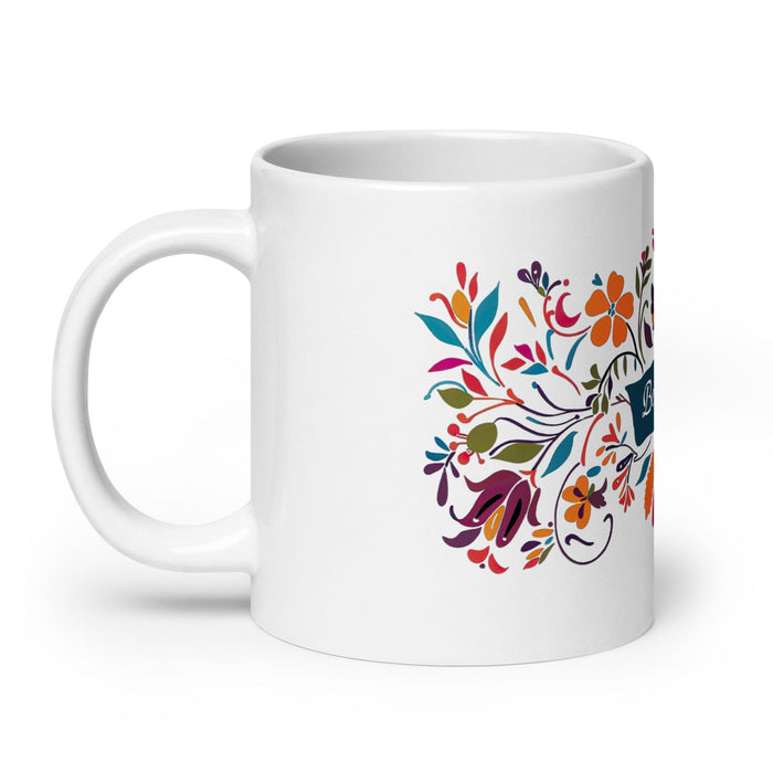 Benjamín Exclusive Name Art Piece Home Office Work Coffee Mug Mexican Spanish Pride Gift Cup One-Of-A-Kind Calligraphy White Glossy Mug | B15 Mexicada