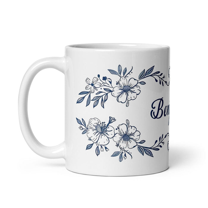 Benjamín Exclusive Name Art Piece Home Office Work Coffee Mug Mexican Spanish Pride Gift Cup One-Of-A-Kind Calligraphy White Glossy Mug | B18 Mexicada