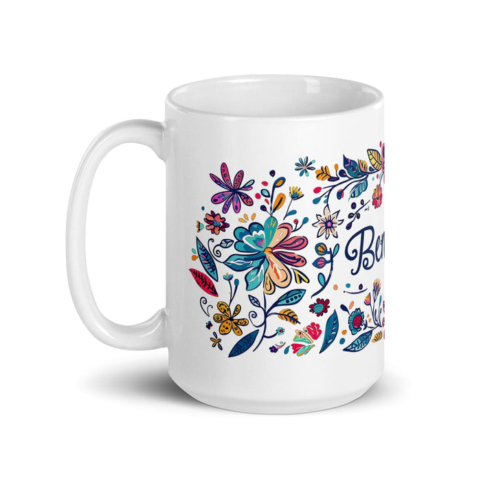 Benjamín Exclusive Name Art Piece Home Office Work Coffee Mug Mexican Spanish Pride Gift Cup One-Of-A-Kind Calligraphy White Glossy Mug | B19 Mexicada