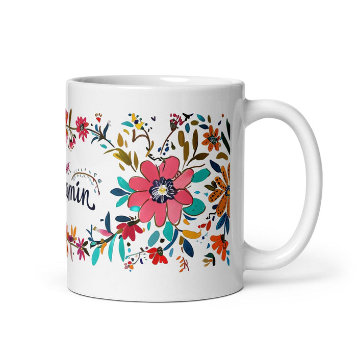 Benjamín Exclusive Name Art Piece Home Office Work Coffee Mug Mexican Spanish Pride Gift Cup One-Of-A-Kind Calligraphy White Glossy Mug | B20 Mexicada 11 oz