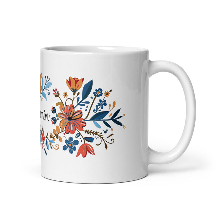 Benjamín Exclusive Name Art Piece Home Office Work Coffee Mug Mexican Spanish Pride Gift Cup One-Of-A-Kind Calligraphy White Glossy Mug | B22 Mexicada 11 oz