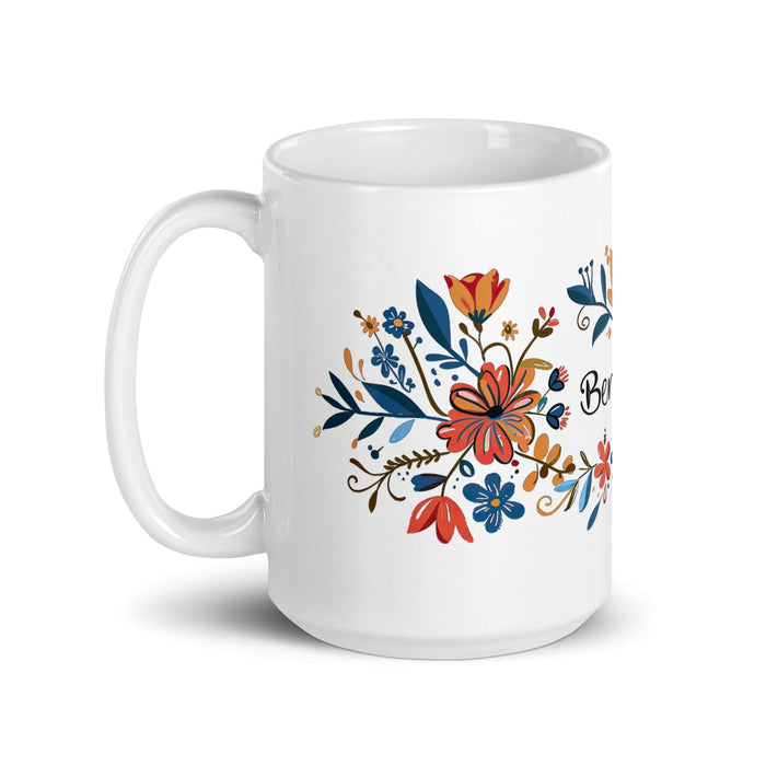 Benjamín Exclusive Name Art Piece Home Office Work Coffee Mug Mexican Spanish Pride Gift Cup One-Of-A-Kind Calligraphy White Glossy Mug | B22 Mexicada