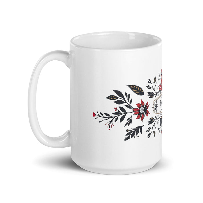 Benjamín Exclusive Name Art Piece Home Office Work Coffee Mug Mexican Spanish Pride Gift Cup One-Of-A-Kind Calligraphy White Glossy Mug | B43 Mexicada