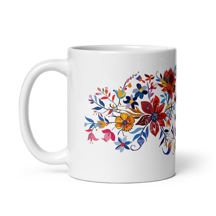 Benjamín Exclusive Name Art Piece Home Office Work Coffee Mug Mexican Spanish Pride Gift Cup One-Of-A-Kind Calligraphy White Glossy Mug | B44 Mexicada