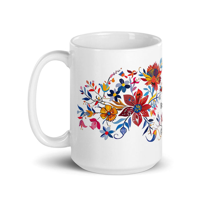 Benjamín Exclusive Name Art Piece Home Office Work Coffee Mug Mexican Spanish Pride Gift Cup One-Of-A-Kind Calligraphy White Glossy Mug | B44 Mexicada