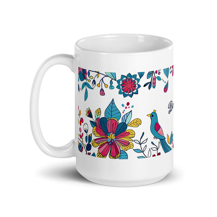 Benjamín Exclusive Name Art Piece Home Office Work Coffee Mug Mexican Spanish Pride Gift Cup One-Of-A-Kind Calligraphy White Glossy Mug | B50 Mexicada