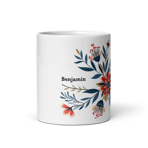 Benjamín Exclusive Name Art Piece Home Office Work Coffee Mug Mexican Spanish Pride Gift Cup One-Of-A-Kind Calligraphy White Glossy Mug | B53 Mexicada